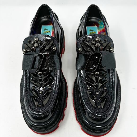 Christian Louboutin x Marvel The Amazing Loubi Patent Leather Loafers Size 37.5 - Picture 3 of 12